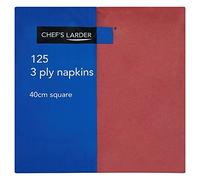 Chef's Larder 125 Burgundy 3 Ply Napkins 40cm Square