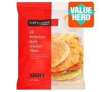 Chef's Larder 24 American Style Chicken Fillets 2.16kg | Case of 1
