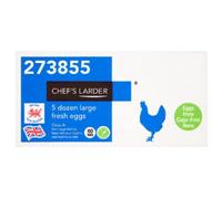 Chef's Larder 5 Dozen Large Fresh Eggs x 1