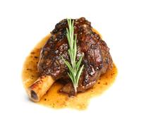 Chef's Larder 6 Slow Cooked Lamb Shanks in Red Wine Gravy 2.85kg | Tender, Ready-to-Eat Lamb | Gourmet Meal for Family & Catering