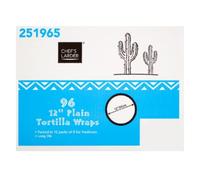 Chef's Larder 96 12" Plain Tortilla Wraps x Case of 1