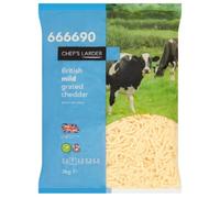 Chef's Larder British Mild Grated Cheddar 2kg x 6