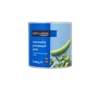 Chef's Larder Marrowfat Processed Peas in Water, Salt and Sugar Added 2.66kg x 6