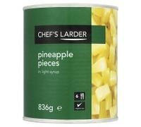 Chefs Larder Pineapple Pieces in Light Syrup - 1 x 836gm