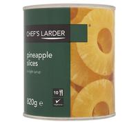 Chef's Larder Pineapple Slices in Light Syrup 820g
