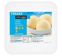 Chef's Larder Soft Scoop Vanilla Flavour Ice Cream 10 Litres | Case of 1