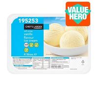 Chef's Larder Soft Scoop Vanilla Flavour Ice Cream 4 Litres | Case of 1