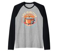 Chefs Life is Better with A Rice Cooker Rice Cooker Raglan Baseball Tee