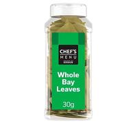 Chef's Menu Whole Bay Leaves 30g - Premium Dried Bay Leaves - Suitable for Vegetarians