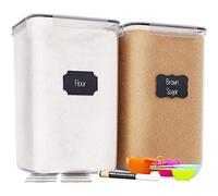 Chef's Path Extra Large Food Storage Containers with Lids Airtight (6.5L|220 Oz|Set of 2) for Flour, Sugar, Rice & Baking Supply - Airtight Kitchen & Pantry Bulk Food Storage for Kitchen Organization