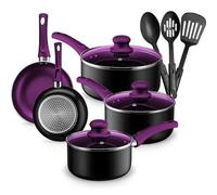 Chef's Star 9 Piece Pot Set - Purple