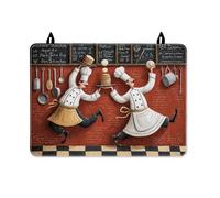 Chefs Stove Top Cover for Electric Stove, Fanciful Rustic Pancakes Kitchen Utensils None Red Waterproof Cover for Glass Top Electric Kitchen Cooking Essentials 28x20 Inch
