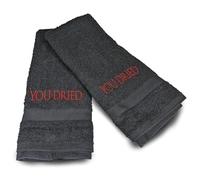 ChefsCloset You Dried Towel Set - 2 Pack Gamer Hand Towels Inspired by Elden Ring, Dark Souls & Bloodborne - Cotton Bathroom & Kitchen Towels, 16x27