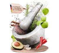ChefSofi Marble 2 Cup-Capacity Mortar and Pestle Set