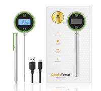 ChefsTemp Pocket Pro 1-Second Instant Read Digital Meat Thermometer Rechargeable for Grilling, Food, BBQ, Kitchen Cooking, Oil Deep Frying & Candy (Lime Zest)