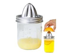 ChefVille 02 Lemon Squeezer Stainless Steel 18/8 Manual with Container 350 ml, Diameter, Dishwasher Safe, Manual Juicer, ChefVille 02 Multifunctional Hand Juicer, Lemon Lime Press with