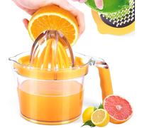 ChefVille Manual Citrus Juicer, 21oz, Stainless Steel, Portable