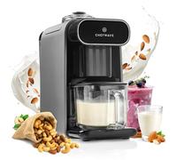 ChefWave Milkmade Non-Dairy Milk Maker (Silver/Black) - 6 Program, Auto-Clean Nut Milk Machine with Nut Platter (Almonds, Cashews, Walnuts, Hazelnuts) (2 Items)