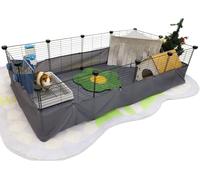 CHEGRON 48x24x12 Inch Guinea Pig Cages with Removable Liner & DIY Grids Hamster cage Rabbit cage C&C Small Animal Cage PVC Bottom Small Animal Enclosure for Hedgehogs, Chinchillas 12PCS Metal Grids