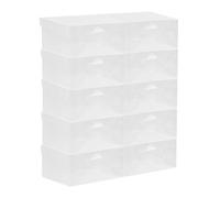 CHEHUGND 20-Pack Clear Stackable Shoe Boxes with Lids, Ventilated Plastic Shoe Storage Organizers for Closet Cabinet, Modular Home Organization System
