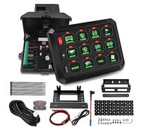 Chelhead 12v/24v 12 Gang Switch Control Panel Universal Circuit Control Relay System Touch Switch Box RGB On-Off LED Panel IP65 Waterproof Compatible with CAR Truck RV ATV UTV SUV Marine