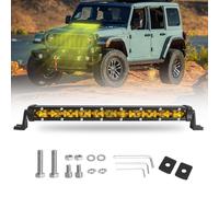 Chelhead 13 Inch Yellow Light Bar Spot Beam Single Row Led Light Bar Yellow Waterproof IP67 36W Compatible with 9V-32V UTV Off-Road Car SUV Boat Truck RV