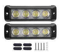 Chelhead 2PCS 5.5 Inch White Led Slim Light Bar 12W Flush Mount Driving Light 6000K Super Bright Compatible with 12V/24V Off Road SUV ATV 4WD Car Truck Golf Cart