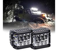 Chelhead 4 Inch LED Pods with Side Shooter, 60W Offroad Driving Lamps with White Side Lights DRL, Super Bright Wide Range Spot Flood Combo Light Compatible with Truck ATV SUV UTV 4x4