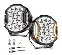 Chelhead 7Inch Side Shooter LED Spot Light with Amber DRL 226W Spot Beam Round Led Off Road Work Lights 26800LM DT Connector Compatible with 12V-24V 4x4 ATV Car Truck Spotlights, Pair