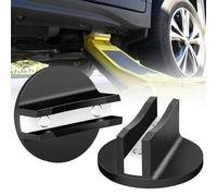 Chelhead Black Magnetic Floor Jack Pad, 2 Pack Aluminum Grooved Floor Jacking Pinch Weld Adapter with Slotted, Universal Magnetic Car Jack Pad Frame Rail Protector Suitable for Most Vehicles