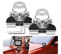 Chelhead Light Bar Mounting Brackets Set 2 Pcs Universal LED Light Bar Mount Kit, Adjustable Work Light Mount Bracket Clamp Holder Compatible with Off Road Jeep Truck SUV Installing Without Drilling