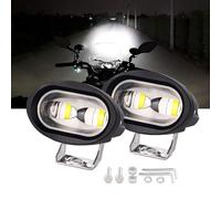 Chelhead Motorcycle Driving Lights, 3.5 Inch 80W Flood Led Offroad Fog Lamps LED Light Pods Compatible with Motorbike SUV ATV Truck Boat Tractor Forklift