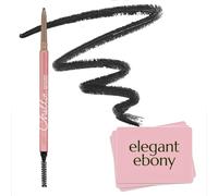 Chella Eyebrow Pencil, Elegant Ebony - Vegan, Gluten Free, Cruelty Free, Paraben Free, Long Wearing, Smooth Consistency