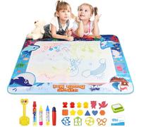 chellago Painting Water Mat 100 x 80 cm - Children's Toys 2 to 6 Years - Water Magic Slate with Drawing Book & 4 Pens - Educational Games for Boys Girls Christmas Gifts