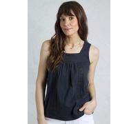 Chelle Cotton Jersey Square Neck Vest Weird Fish Navy 12