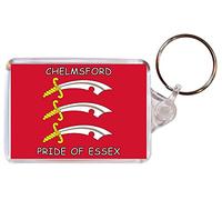 Chelmsford - Pride of Essex - Double Sided Large Keyring County Flag Souvenir/Gift/Present
