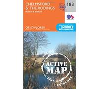 Explorer Active 183 Chelmsford & The Rodings Map With Digital Version, No Colour one size