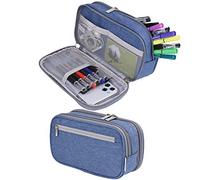 Chelory Big Capacity Pencil Case Large Pencil Cases Pencil Bag Pen Pouch Holder Makeup Bag Stationery Strorage Desk Organizer with Compartments for Boys Girls School & Office Supplies (Blue)