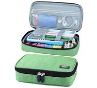 Chelory Big Pencil Case Large Capacity Pencil Bag Pouch Pen Case for Boys Girls Middle High School Students Office Stationery Desk Organizer Storage Cosmetic Makeup Bag Supplies (Green)