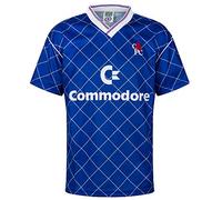Score Draw Chelsea Football Club 1988 Retro Shirt Adults - Blue L