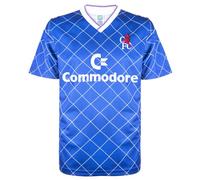Score Draw Chelsea Football Club 1988 Retro Shirt Adults - Blue S