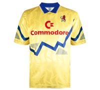 Chelsea 1990 Third Retro Football Shirt Yellow Large Polyester