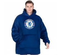Chelsea Adults Oversized Hoodie Blanket - Official Football Gift, Blue, Size S-L