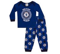 Chelsea FC Chelsea Baby Pyjamas Long Boys Kids Official Football Gift Blue 0-3 Months