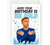 Chelsea Birthday Card - Cole Palmer “Ice Cold” Celebration Design - Humorous Football Gift for Him - Perfect for Blues Fans, Boys or Men