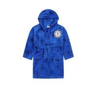 Chelsea Boys Official F.C. Dressing Gown Fleece Hooded Kids Robe