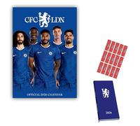 Chelsea Calendar 2026 A3 Wall Calendar and Slim Diary Gift Set Football Present with FREE Organising Stickers Included