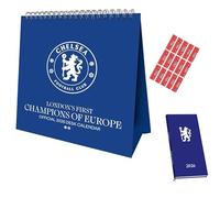 Chelsea Calendar 2026 and Slim Pocket Diary Gift Set Bundle Football Present with Organising Stickers