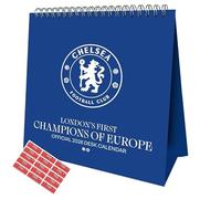 Chelsea Calendar 2026 Desk Easel Flip Calendar Football Gift Present with Free Organising Stickers Included