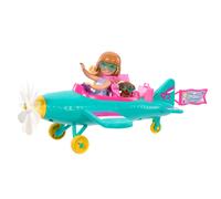 Chelsea Can Be… Doll & Plane Playset, 2-Seater Aircraft with Spinning Daisy Propellor & 7 Accessories, Including Puppy & Stickers, HTK38